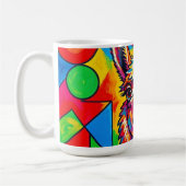 Lebendiges Pop-Art-Llama-Porträt Kaffeetasse (Links)