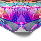 Lebendiges psychedelisches Kaleidoskop-Mandala Poster (Ecke)