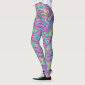 Lebendiges psychedelisches Marmormuster-Abstract Leggings (Links)