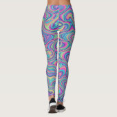 Lebendiges psychedelisches Marmormuster-Abstract Leggings (Rückseite)