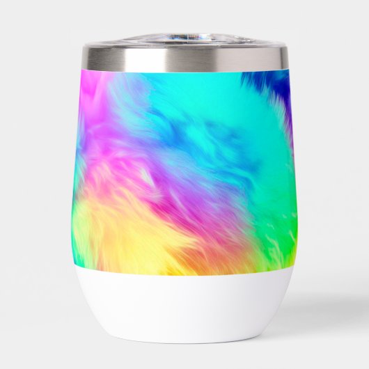 Lebendiges Regenbogen Flauschige Fellstruktur Hint (Vorderseite)