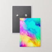 Lebendiges Regenbogen Flauschige Fellstruktur Hint Button (Vorderseite/Rückseite)