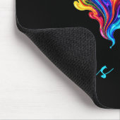 Lebendiges Regenbogen-Flüssigfarbe-Herz Mousepad (Ecke)