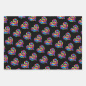 Lebendiges Regenbogen-Gefärbtes-Herz Geschenkpapier Set (Vorderseite)