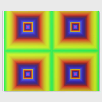 Lebendiges Regenbogen-Geometrie-Geschenkpapier | 3 Geschenkpapier