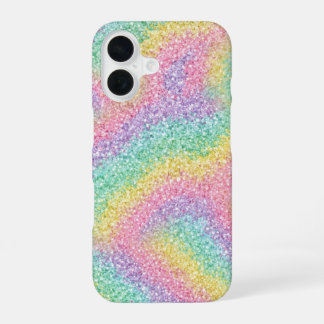 Lebendiges Regenbogen-Glitter-Sparkle-iPhone-Case iPhone 16 Hülle