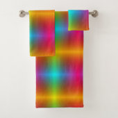 Lebendiges Regenbogen-Gradient-Handtuch-Set und Wa Badhandtuch Set (Insitu)