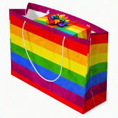 Lebendiges Regenbogen-Stolz-Geschenkpapier Große Geschenktüte