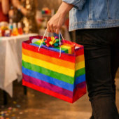 Lebendiges Regenbogen-Stolz-Geschenkpapier Große Geschenktüte