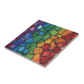 Lebendiges Regenbogen-Stolz-Glasmosaik Fliese (Seite)