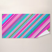 Lebendiges Regenbogen-Streifenmuster-Design Badehandtuch (Badehandtuch)
