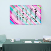 Lebendiges Regenbogen-Streifenmuster-Design Banner (Messeveranstaltung)