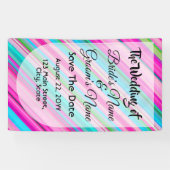 Lebendiges Regenbogen-Streifenmuster-Design Banner (Horizontal)