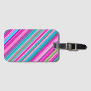 Lebendiges Regenbogen-Streifenmuster-Design Gepäckanhänger