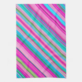 Lebendiges Regenbogen-Streifenmuster-Design Geschirrtuch (Vertikal)