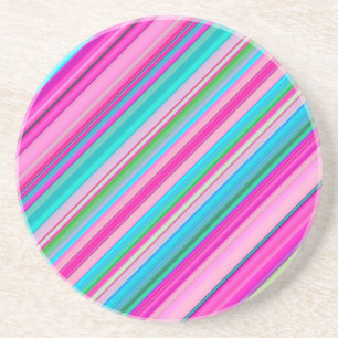 Lebendiges Regenbogen-Streifenmuster-Design Getränkeuntersetzer