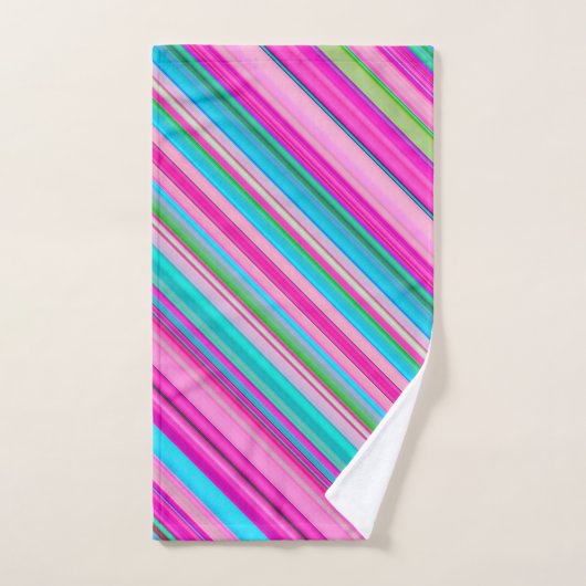 Lebendiges Regenbogen-Streifenmuster-Design Handtuch (Handtuch)