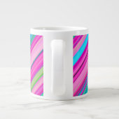 Lebendiges Regenbogen-Streifenmuster-Design Jumbo-Tasse (Rückseite)
