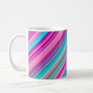 Lebendiges Regenbogen-Streifenmuster-Design Kaffeetasse