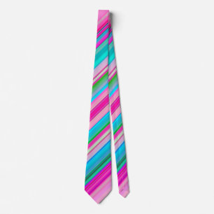 Lebendiges Regenbogen-Streifenmuster-Design Krawatte