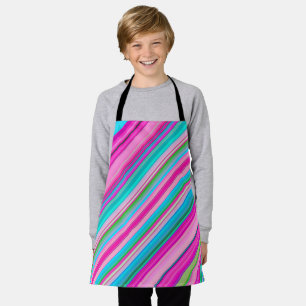 Lebendiges Regenbogen-Streifenmuster-Design Schürze