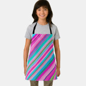 Lebendiges Regenbogen-Streifenmuster-Design Schürze (Insitu)