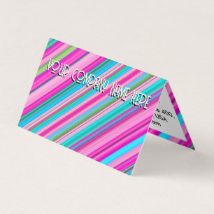 Lebendiges Regenbogen-Streifenmuster-Design Visitenkarten