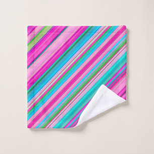 Lebendiges Regenbogen-Streifenmuster-Design Waschlappen