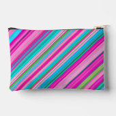 Lebendiges Regenbogen-Streifenmuster-Design Zubehörtasche (Rückseite)
