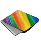 Lebendiges Regenbogenfarbspektrum Laptopschutzhülle (Vorne Knopf)