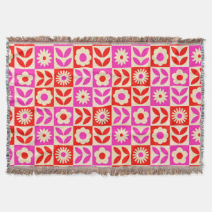 Lebendiges Retro-Blumenmuster Decke