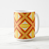 Lebendiges Retro-Geometrisches Muster Klassischer Kaffeetasse (VorderseiteRechts)