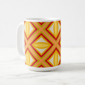 Lebendiges Retro-Geometrisches Muster Klassischer Kaffeetasse (Vorderseite Links)