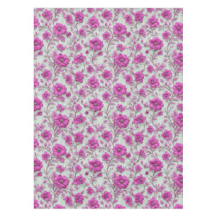 Lebendiges rosa Blumenmuster mit magenta Blüten Tischdecke