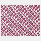 Lebendiges rosa Feder Muster Fleecedecke (Vorderseite (Horizontal))
