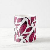 Lebendiges rosa Feder Muster Kaffeetasse (Mittel)