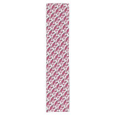 Lebendiges rosa Feder Muster Kurzer Tischläufer (Vorderseite)