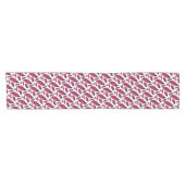 Lebendiges rosa Feder Muster Kurzer Tischläufer (Horizontal)