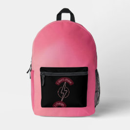 Lebendiges Rosa Ich jage nicht, ich lade Blitzsymb Bedruckter Rucksack
