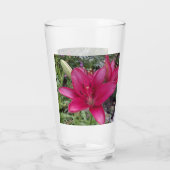 Lebendiges Rosa Lilly Glas (Rückseite)