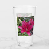 Lebendiges Rosa Lilly Glas (Vorderseite)