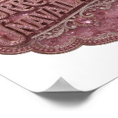 Lebendiges Rosa NICHT VERFÜGBAR Textdesign Poster (Ecke)