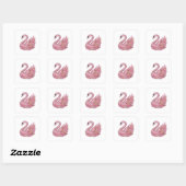 Lebendiges Rosa PINK SWAN Sticker Design (Blatt)