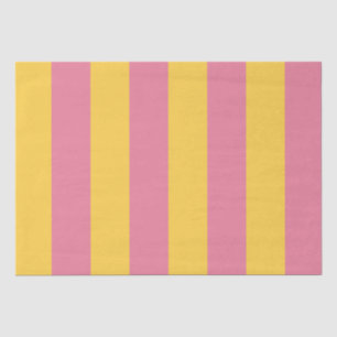 Lebendiges Rosa und Gelb Vertikal gestreiftes Must Seidenpapier