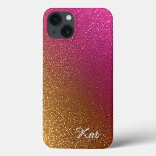Lebendiges Rosa und Glitzerhintergrund Case-Mate iPhone Hülle