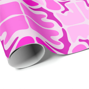 Lebendiges rosa und violett abstraktes Muster Geschenkpapier