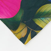 Lebendiges Rosenmuster im Chic-Stil Fleecedecke (Ecke)