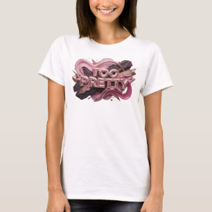 Lebendiges Rot TOO PRETTY Tragbare Kunst T-Shirt
