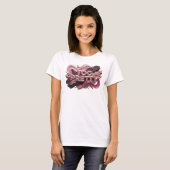 Lebendiges Rot TOO PRETTY Tragbare Kunst T-Shirt (Vorne ganz)