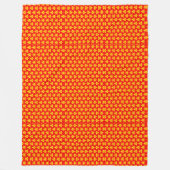 Lebendiges Rot und Gelb Geometrisches Muster Fleec Fleecedecke (Vorderseite)